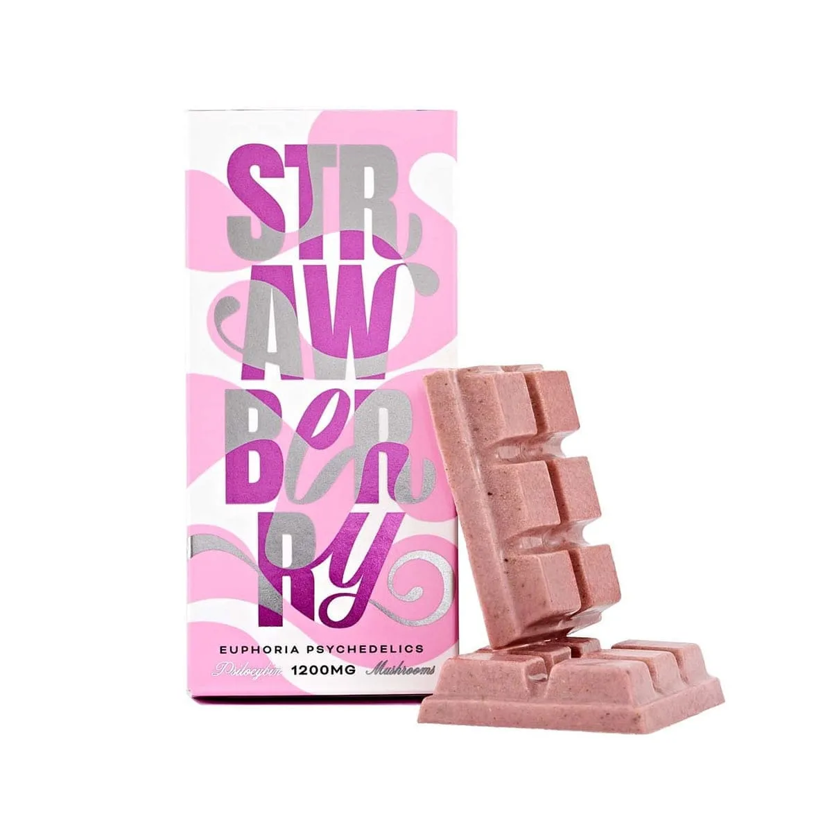 Euphoria Psychedelics - Strawberry Swirl Mushroom Bar - Image 1