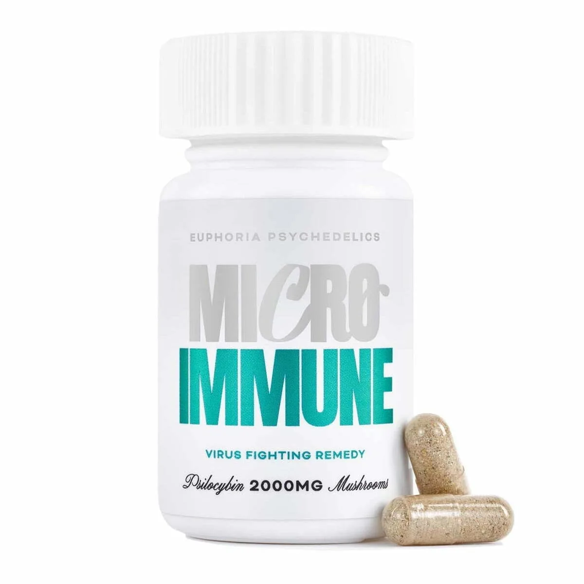 Euphoria Psychedelics – Micro Immune Capsules 2000mg - Image 1